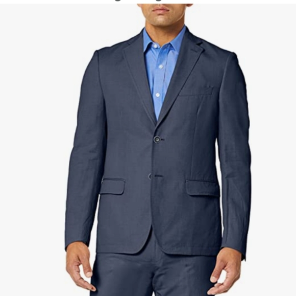 NWT Men's Calvin Klein Extreme Slim Fit Mobridge Blue Plain Suit Jacket 38 Long
